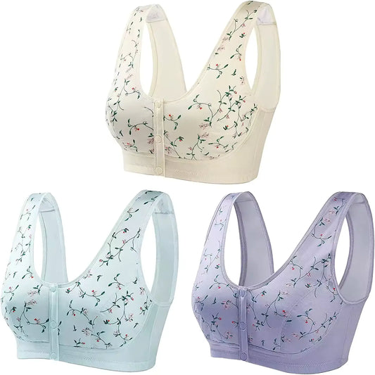 Daisy Bra - 49% OFF - Comfortable & Convenient Front Button Bra pack of 3